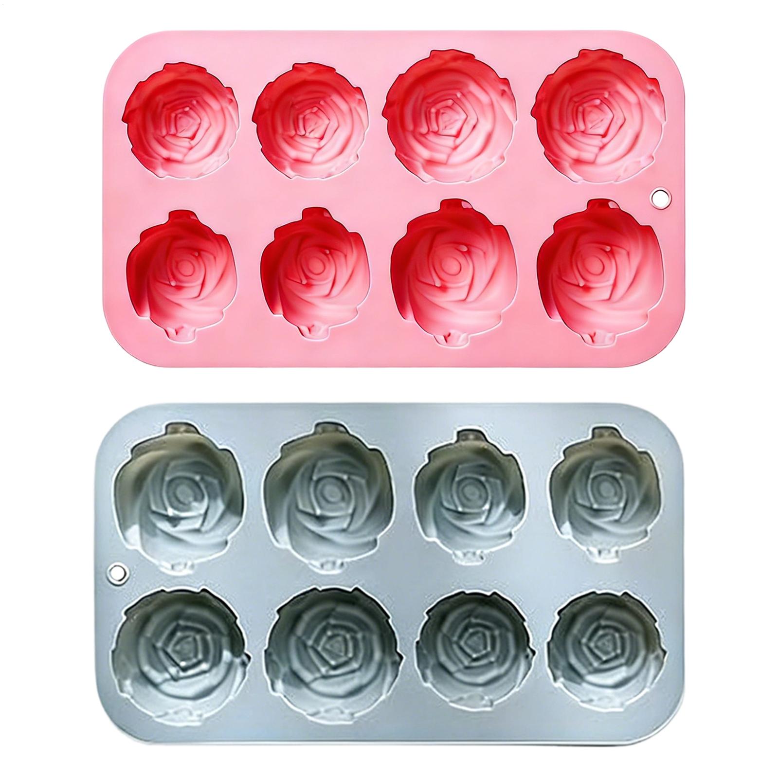 Candle Supplies Wholesale - 8 Holes Rose Flower Silicone Molds