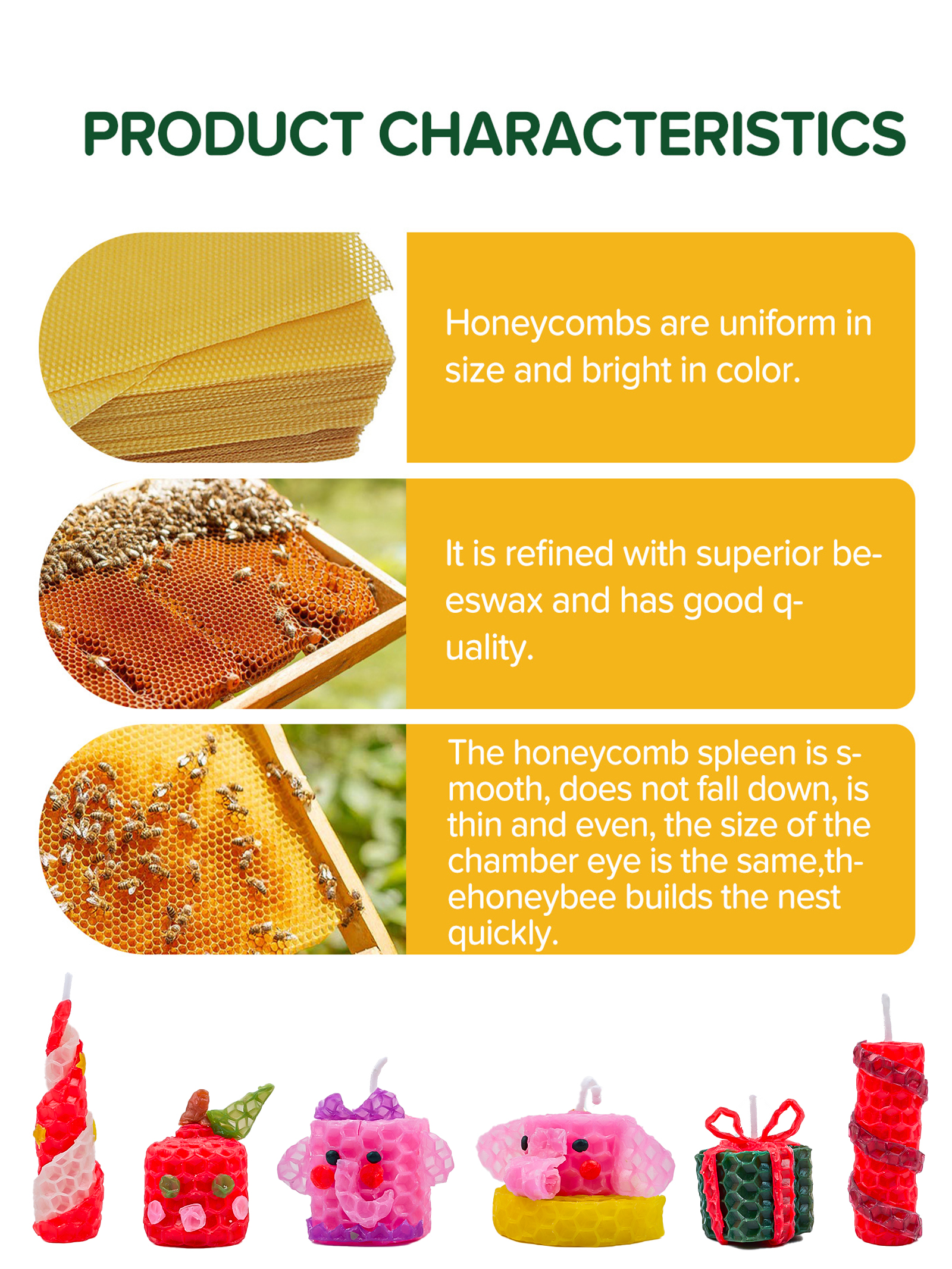 6pcs 15*20cm Color Beeswax She - Beeswax Sheet Roll review and price