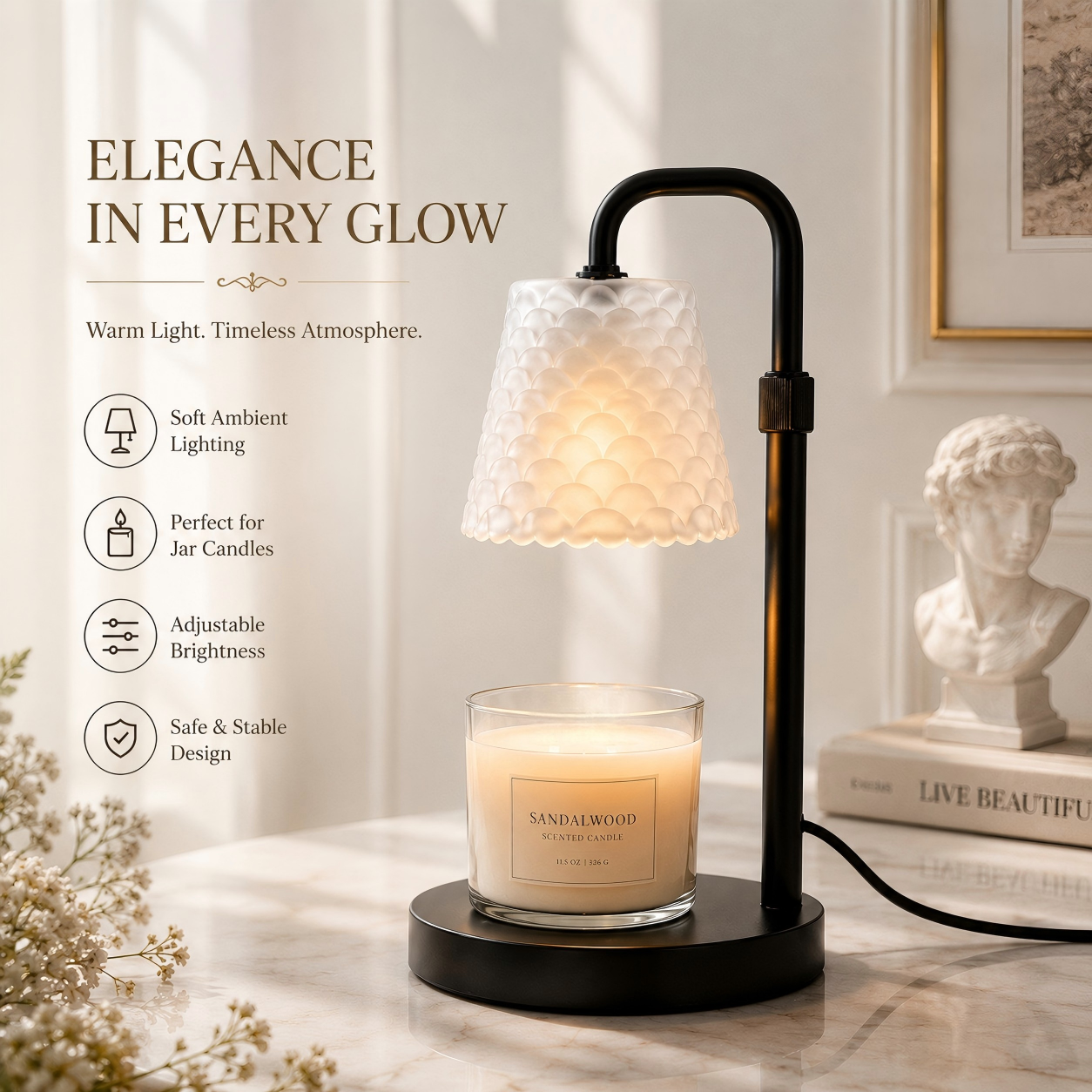 Adjustable Candle Warmer Lamp  - Candle Wax Scale review and price