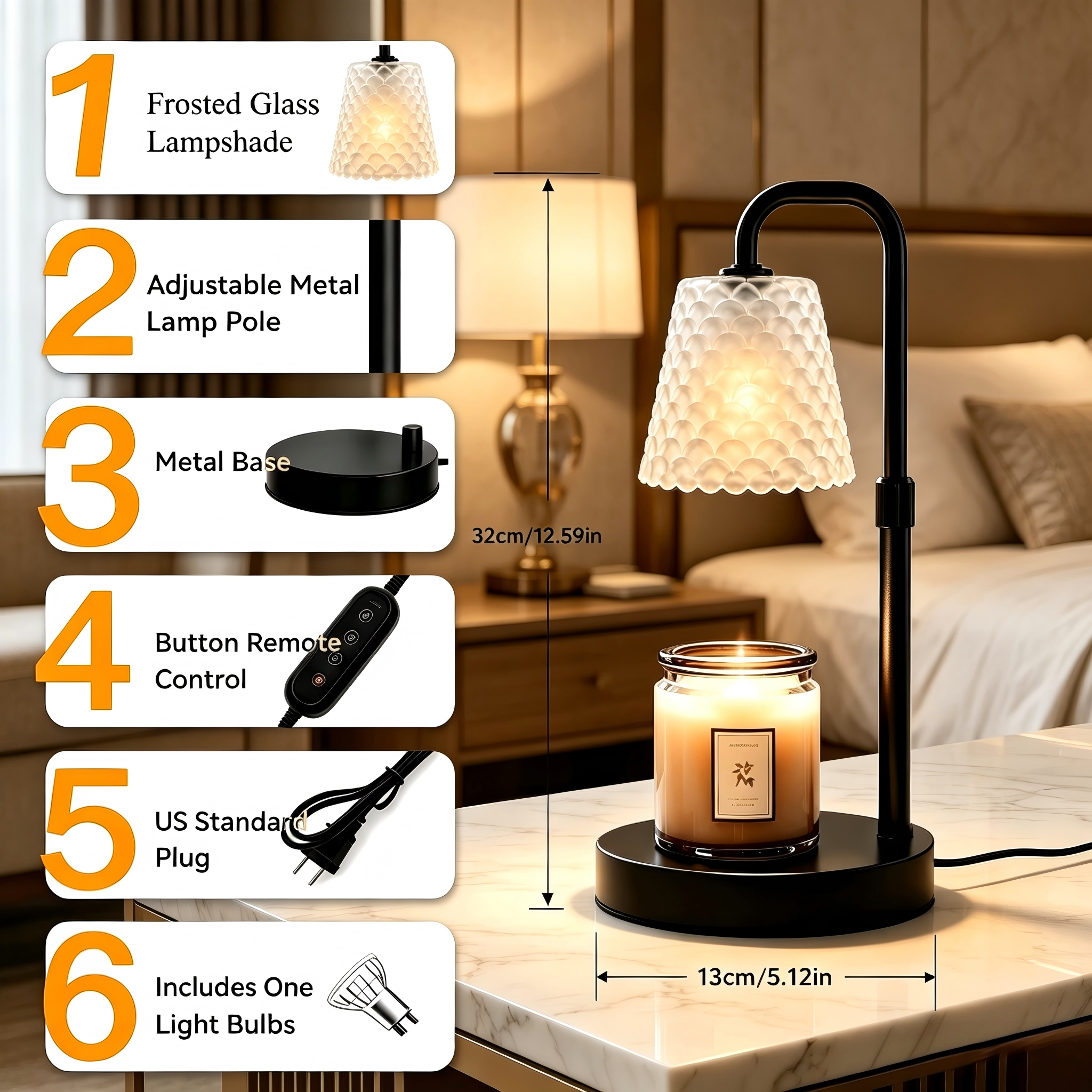 Adjustable Candle Warmer Lamp  - Candle Wax Scale review and price