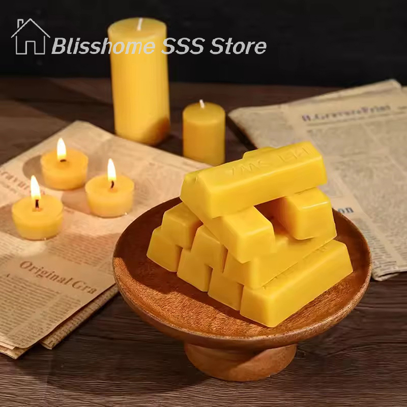 【S】4/8Pcs Pure Beeswax Blocks, - Candle Supplies Storage review and price