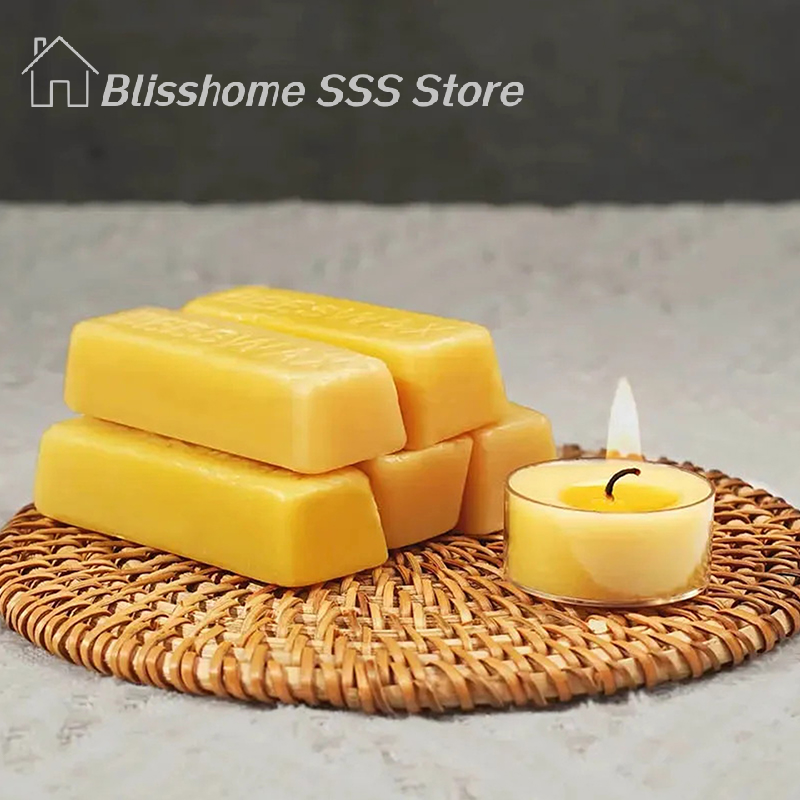 【S】4/8Pcs Pure Beeswax Blocks, - Candle Supplies Storage review and price