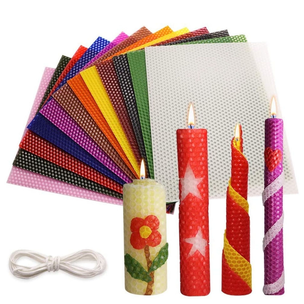 13pcs 20*20cm Color Beeswax Sh - Beeswax Sheet Roll review and price
