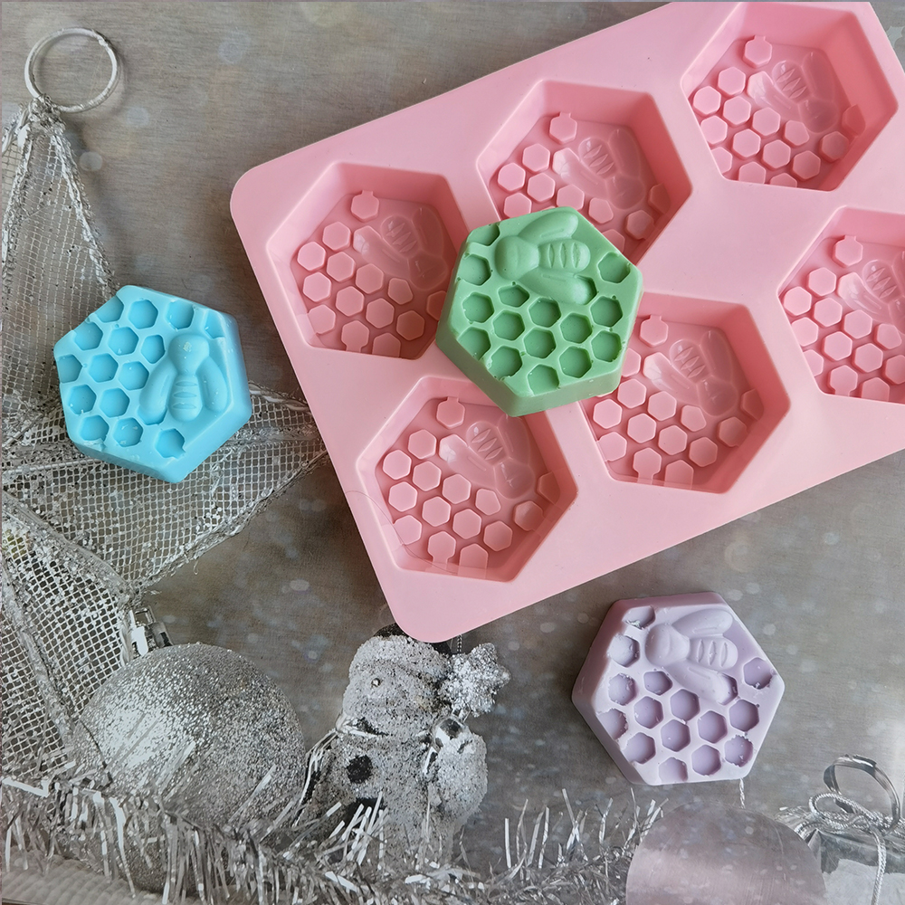 Silicone Hexagonal Bee Soap Mo - Candle Supplies Storage review and price