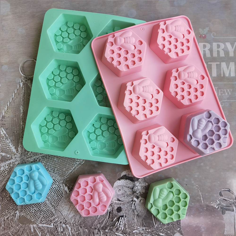 Silicone Hexagonal Bee Soap Mo - Candle Supplies Storage review and price