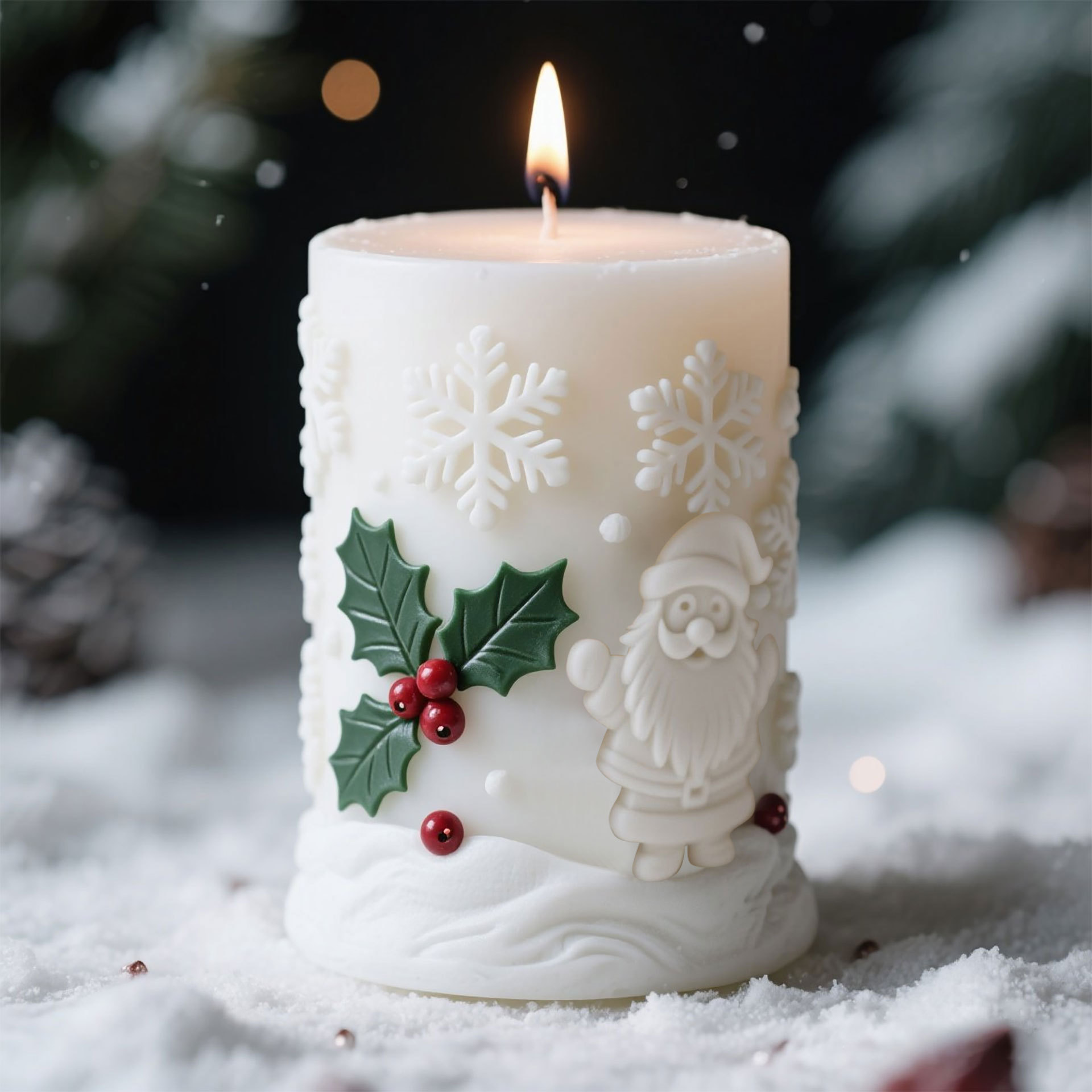 3D Relief Cylinder Christmas S - Candle Supplies Shop review and price