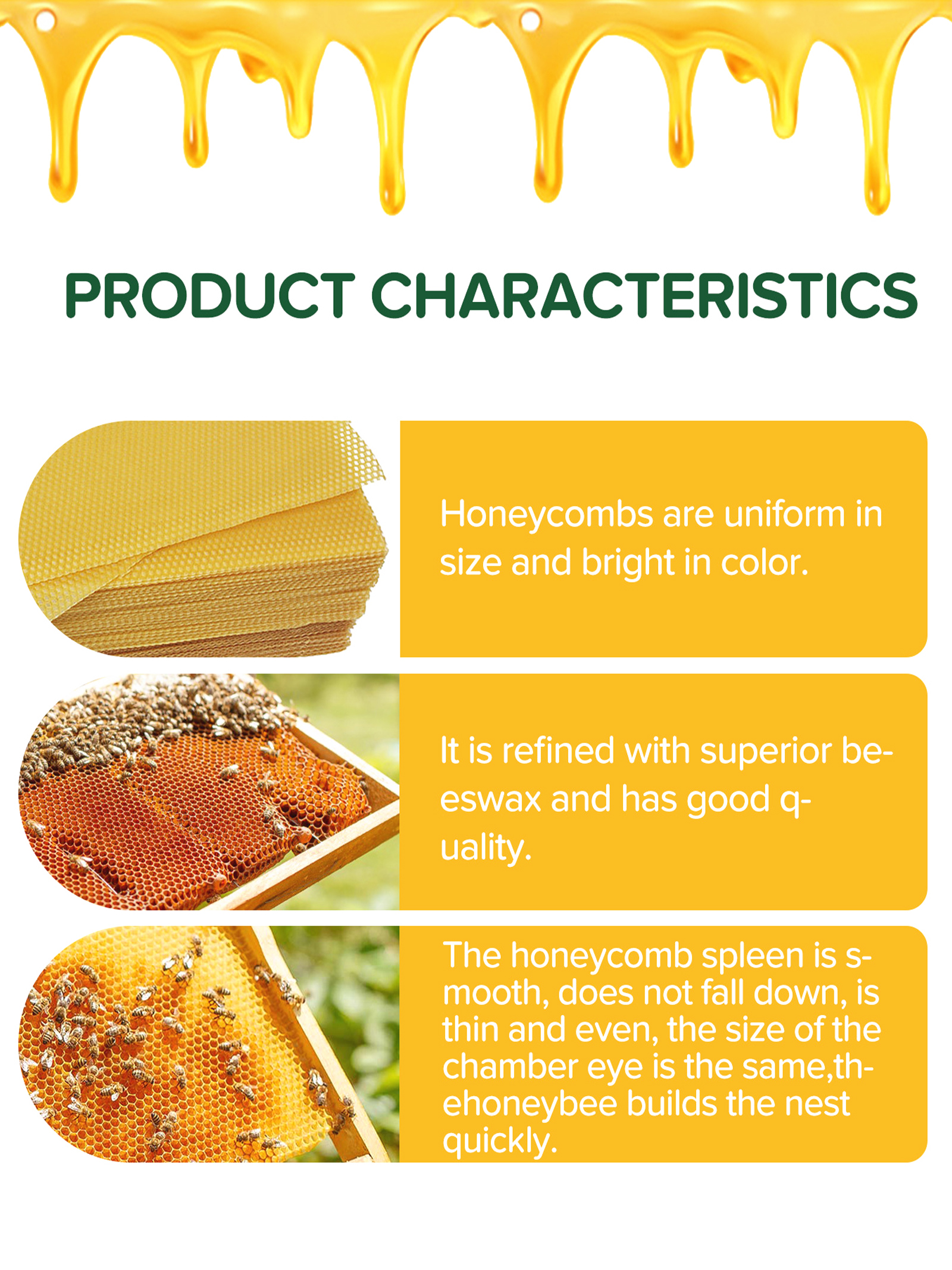 10Pcs Natural Honeycomb Bee Wa - Candle Supplies Storage review and price