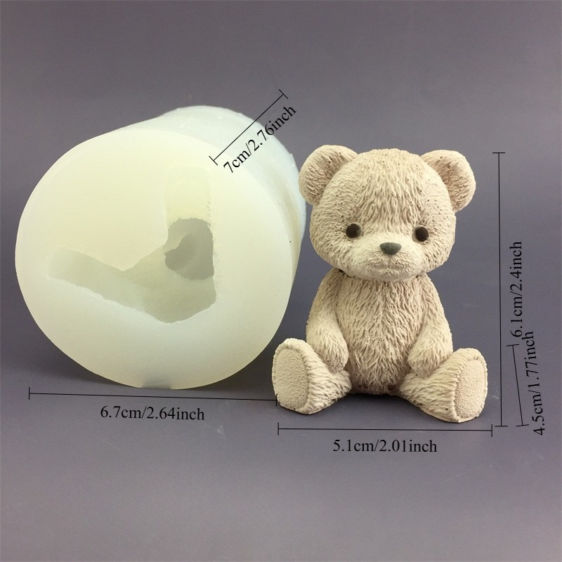 Cute Bear Honey Jar Silicone C - Candle Supplies Shop review and price
