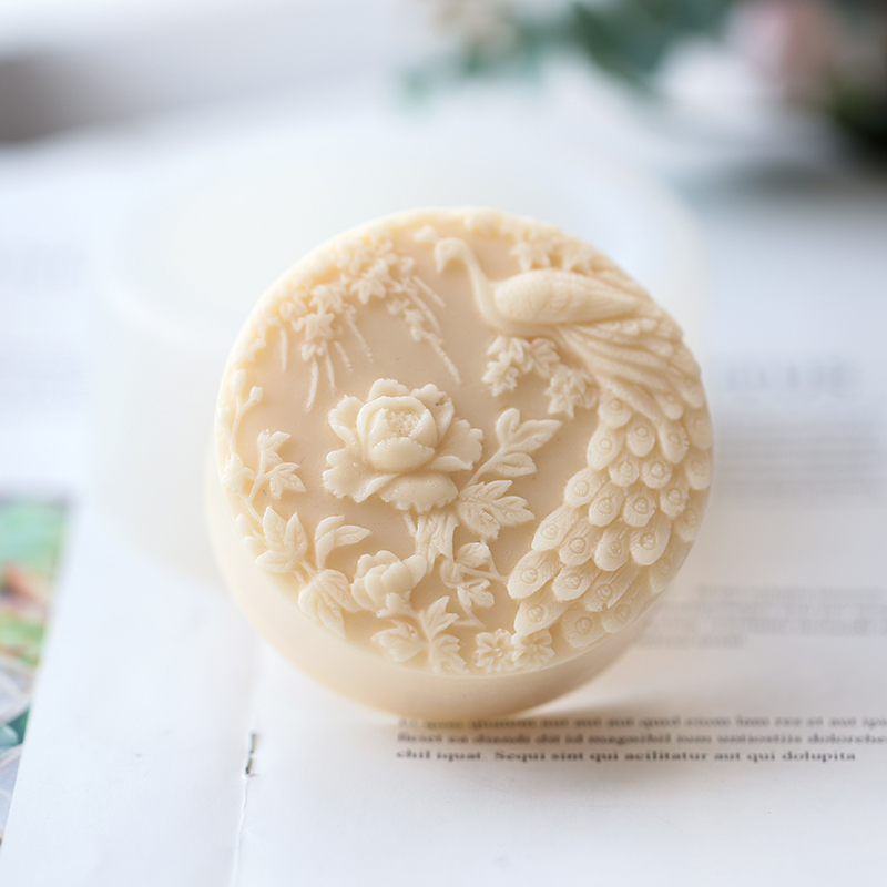 Peacock Flower Pattern Silicon - Candle Supplies Storage review and price