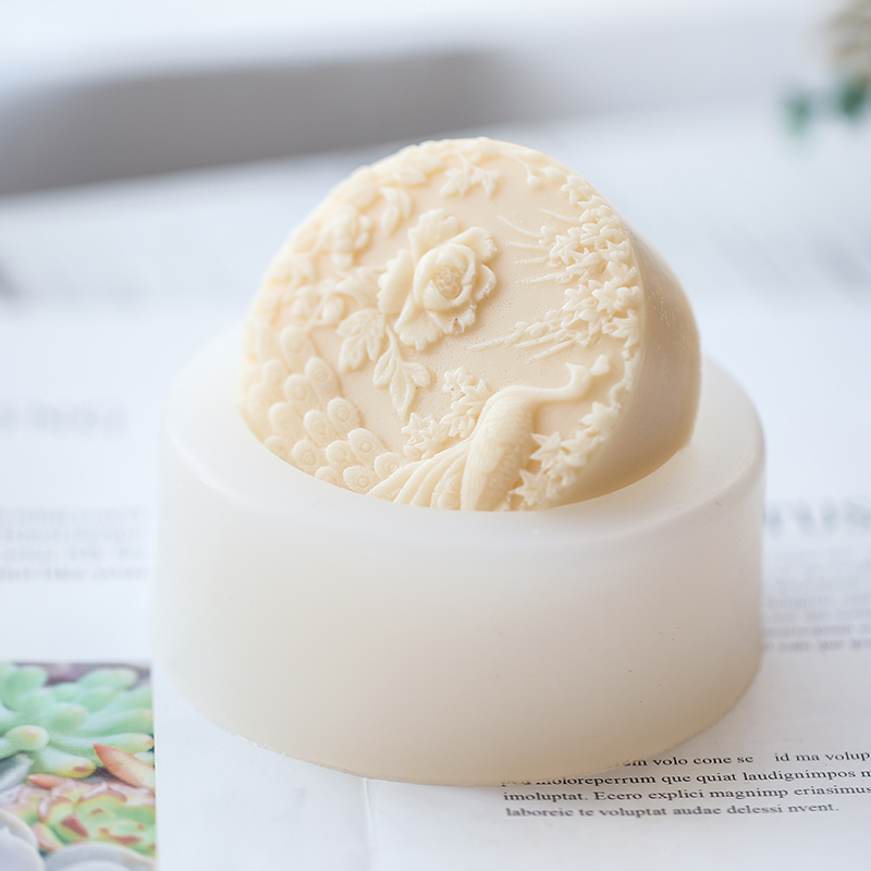 Peacock Flower Pattern Silicon - Candle Supplies Storage review and price